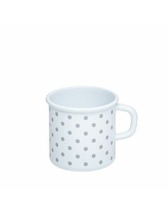 Riess cup with bead 8cm 3/8L dots gray