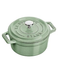 STAUB Mini Cocotte 10cm , round, sage green