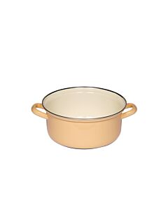 Riess casserole with chrome rim 20cm - golden yellow