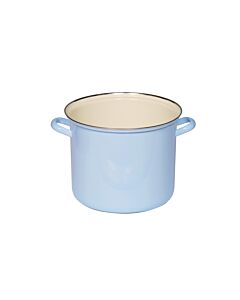 Riess pot with chrome rim 18cm, 3L -Pastel Blue 