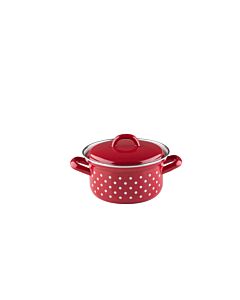 Riess casserole with lid (Various) - Dots Red