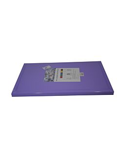 Polyethylene cutting board 53x32,5x2 with juice groove and feet Purple