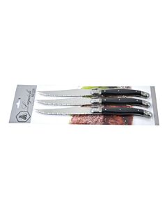 Laguiole steak knife set of 3 black hla3schw