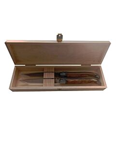 Laguiole steak knife olive wood in wooden box (Various)
