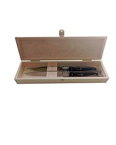 Laguiole steak knife ebony in wooden box (Various)