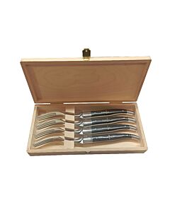 Laguiole steak fork in wooden box set of 4 (Various )