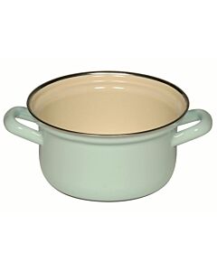 RIESS casserole with chrome rim, 14cm, 0.75L - turquoise