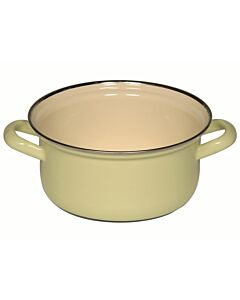 RIESS casserole with chrome rim, 16cm, 1L - yellow