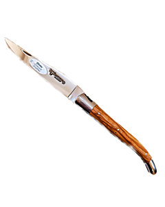 Laguiole pocket knife olive wood shiny 12cm
